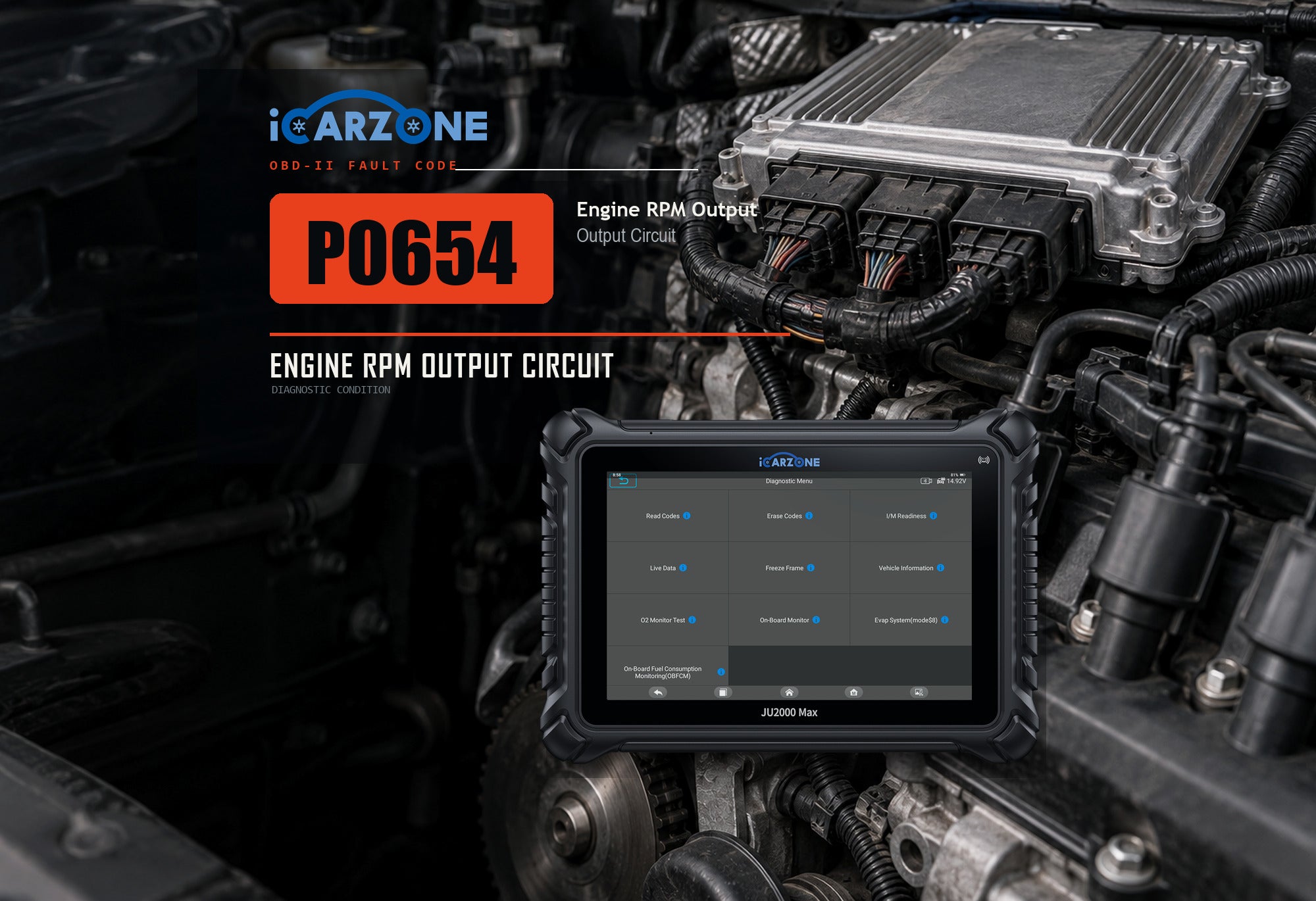 P0654 engine RPM output circuit diagnostic illustration
