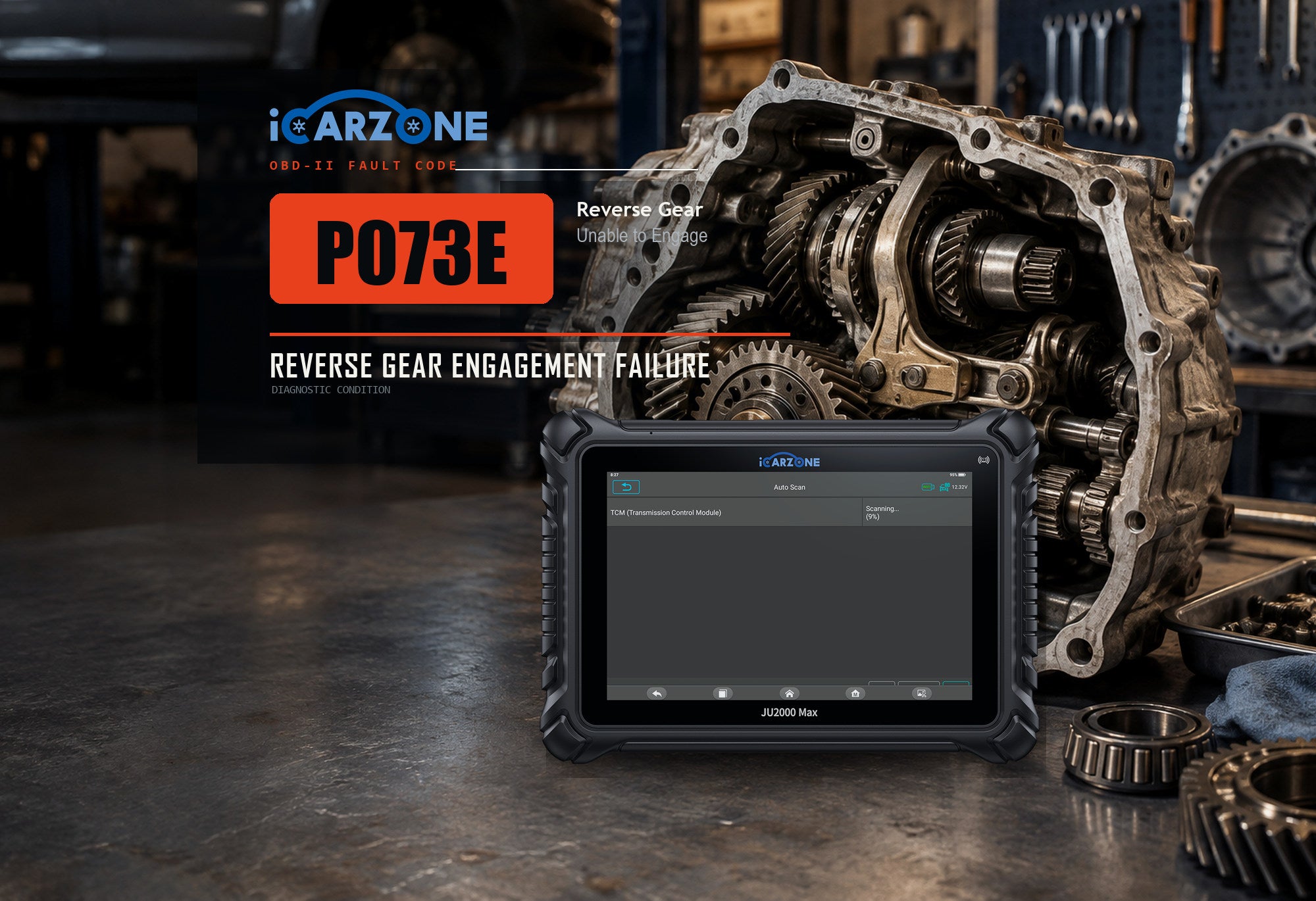 P073E unable to engage reverse transmission diagnostic illustration
