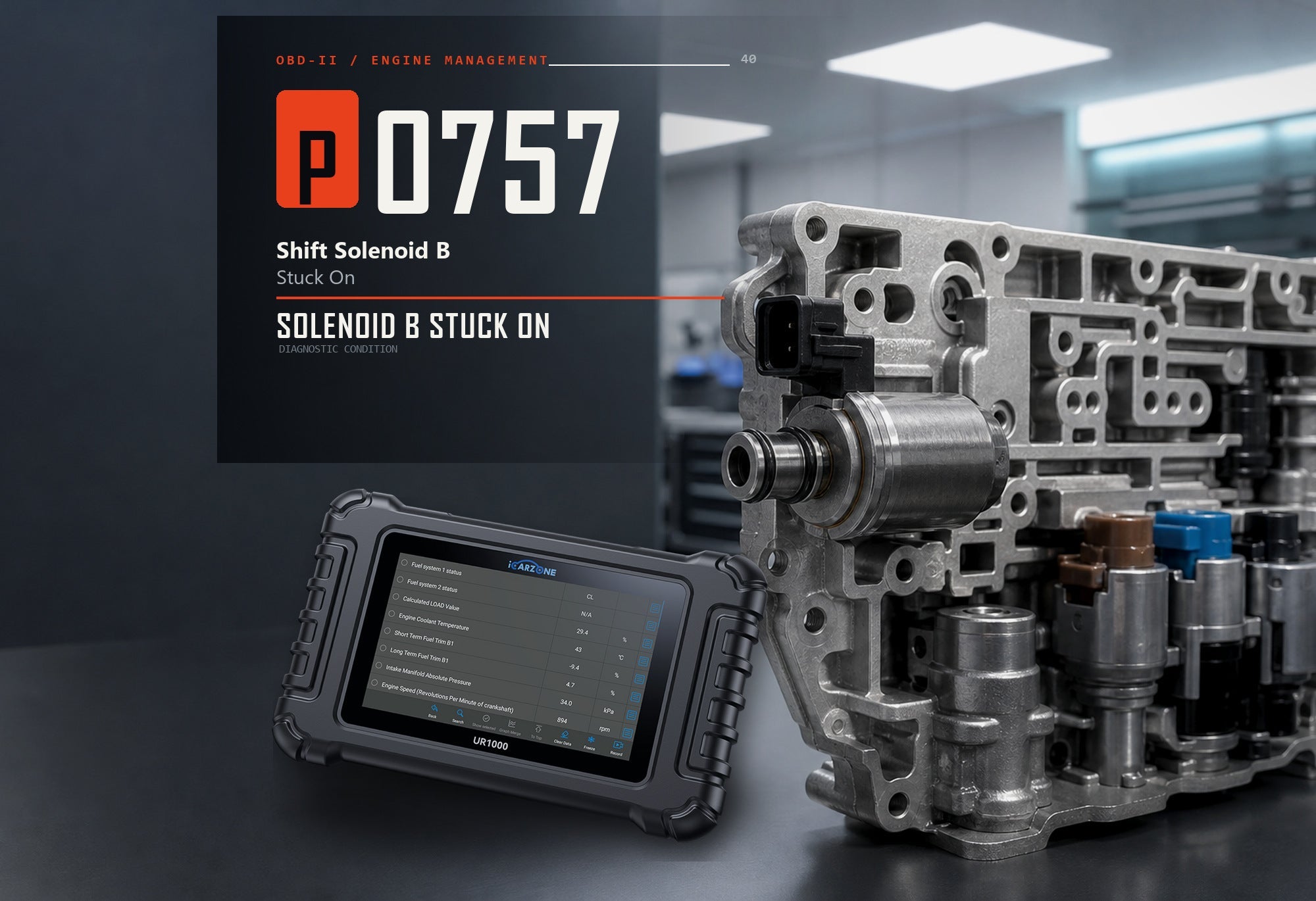 P0757 Code: Shift Solenoid B Stuck On