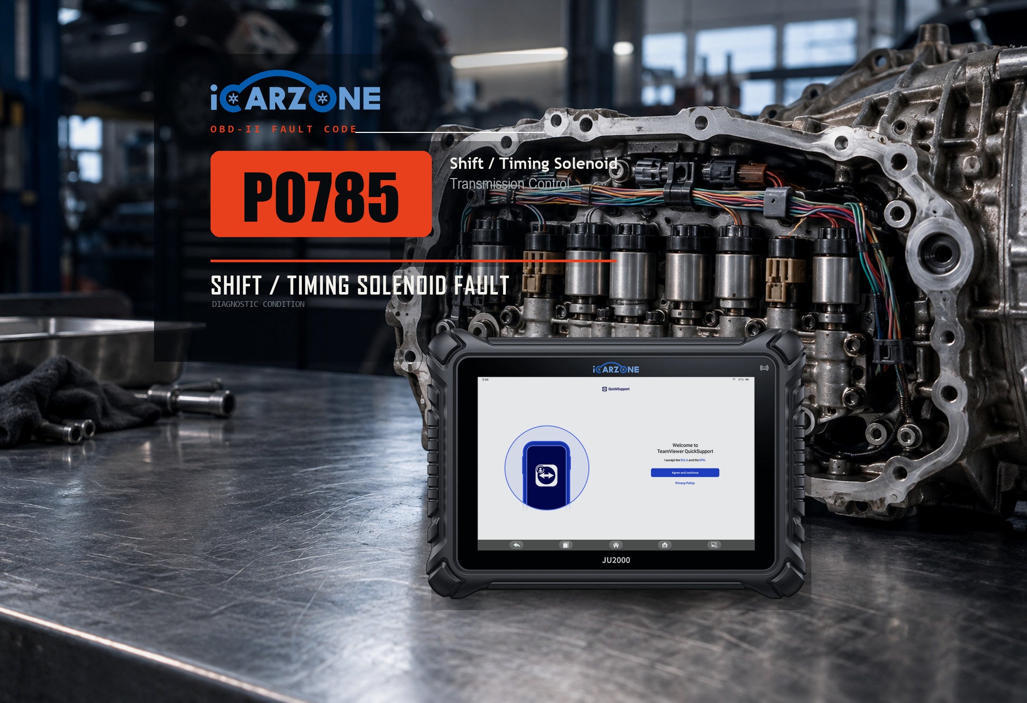 P0785 shift timing solenoid A circuit diagnostic illustration