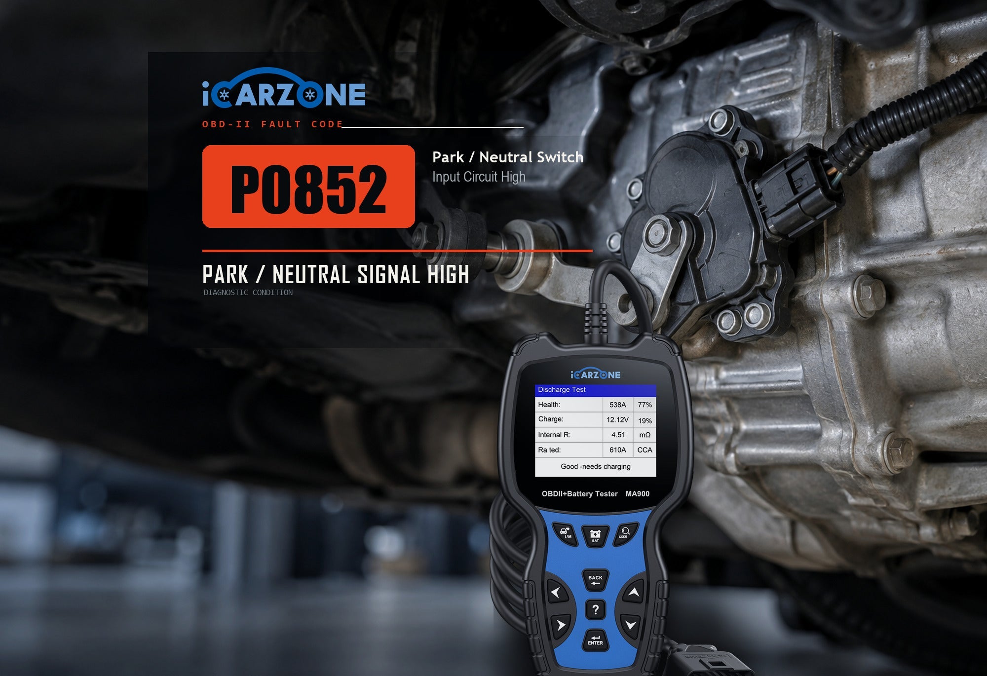 P0852 park neutral switch input circuit high diagnostic illustration