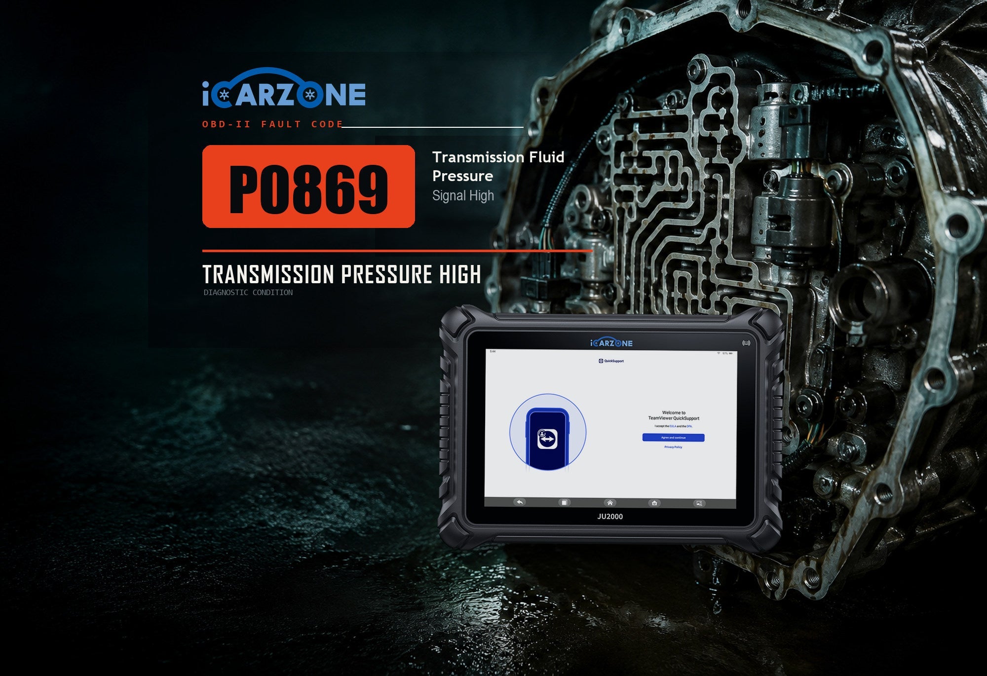 P0869 transmission fluid pressure high diagnostic illustration