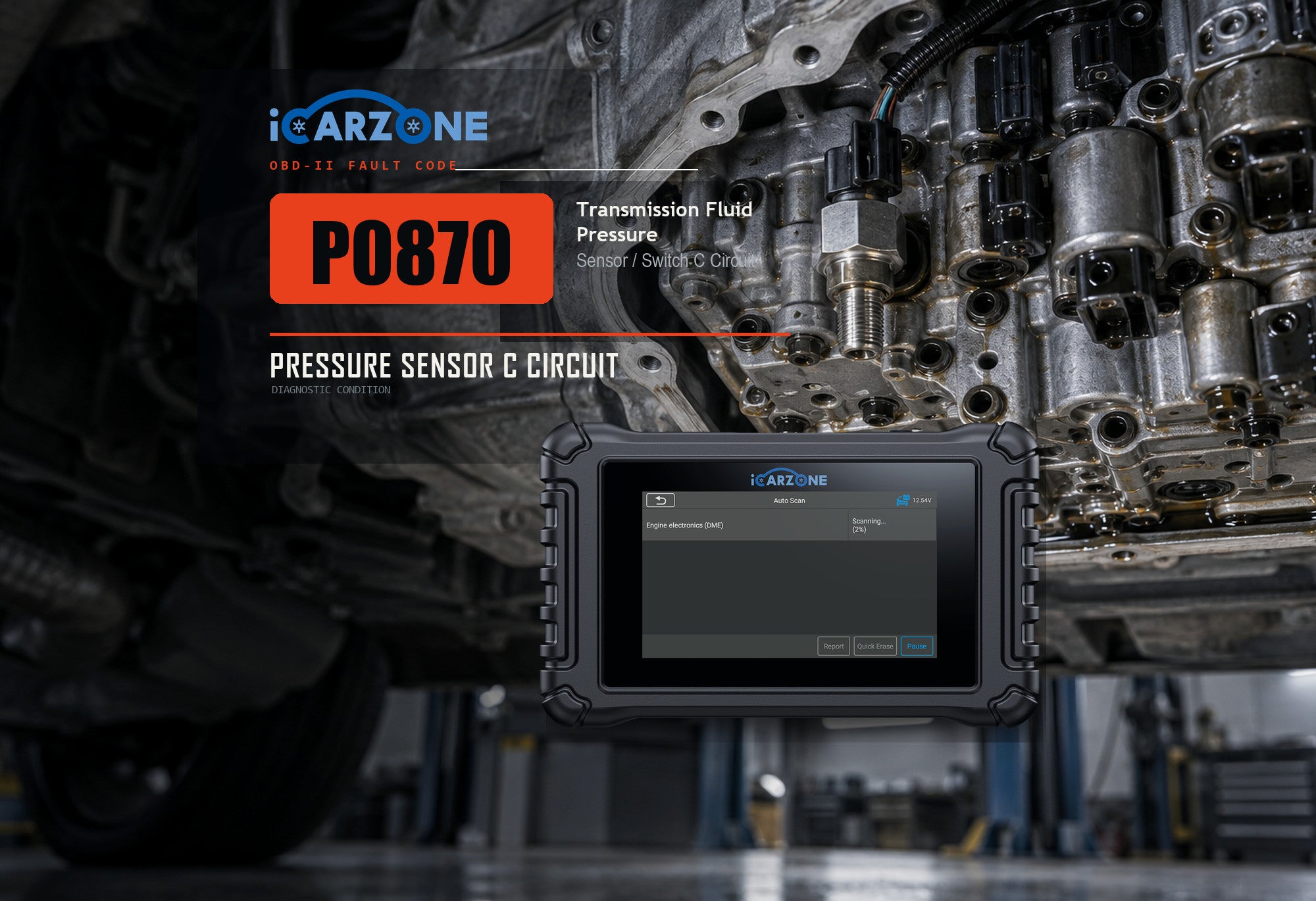 P0870 transmission fluid pressure sensor C circuit diagnostic illustration