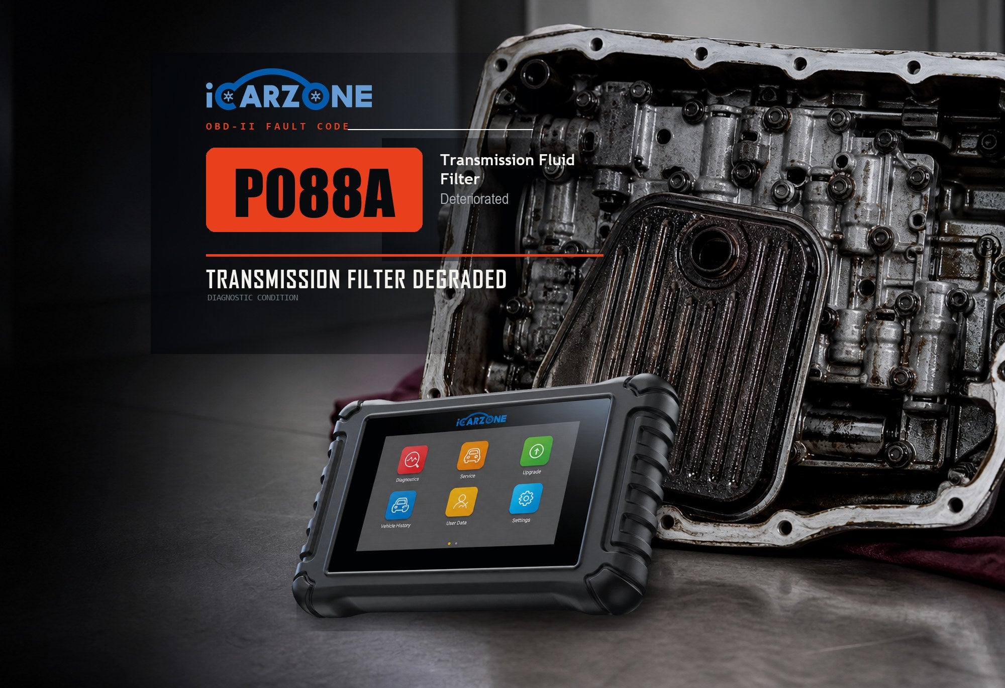 P088A transmission filter deteriorated guide diagnostic illustration