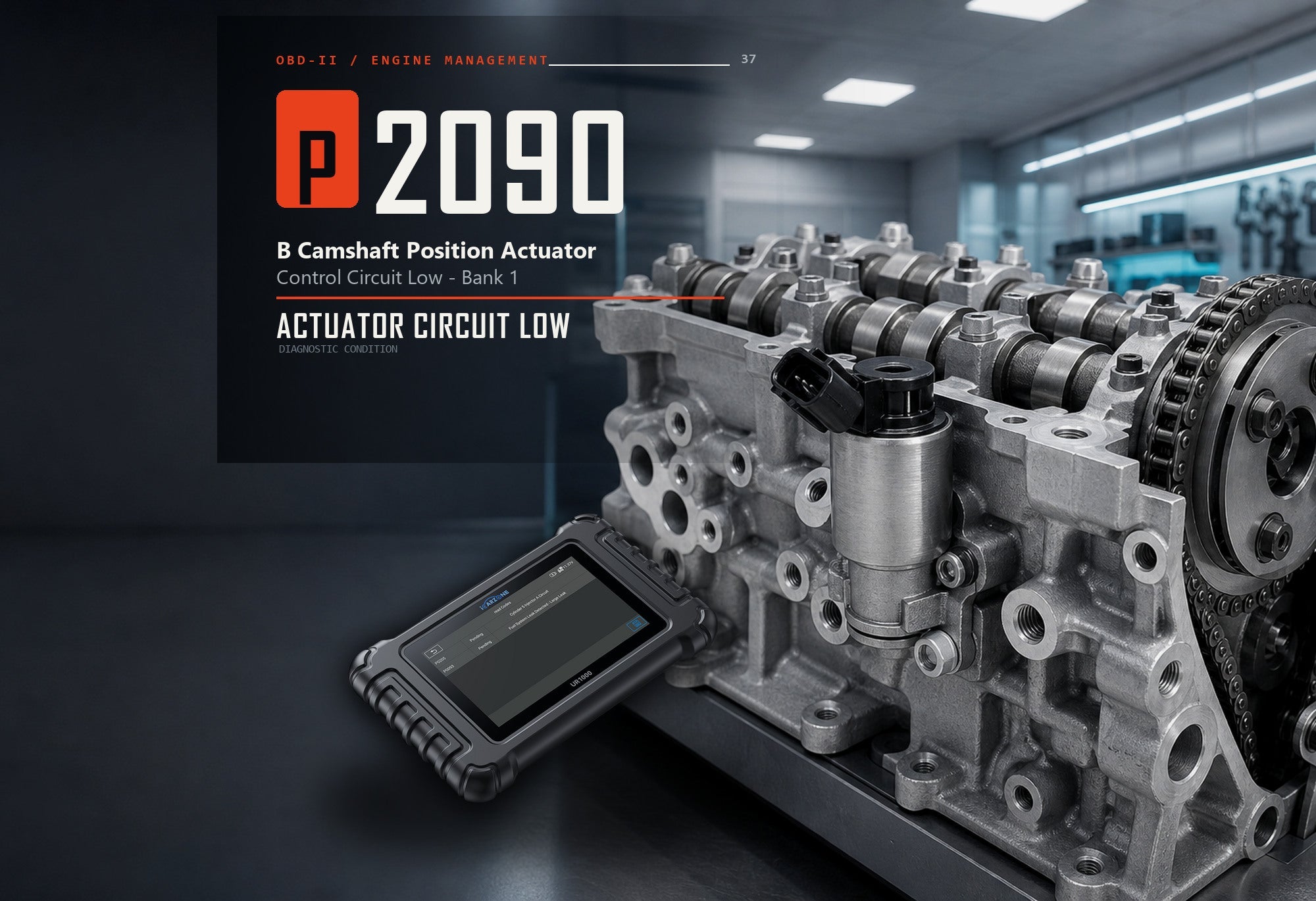 P2090 Code: B Cam Actuator Circuit Low Bank 1
