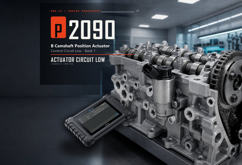 P2090 Code: B Cam Actuator Circuit Low Bank 1