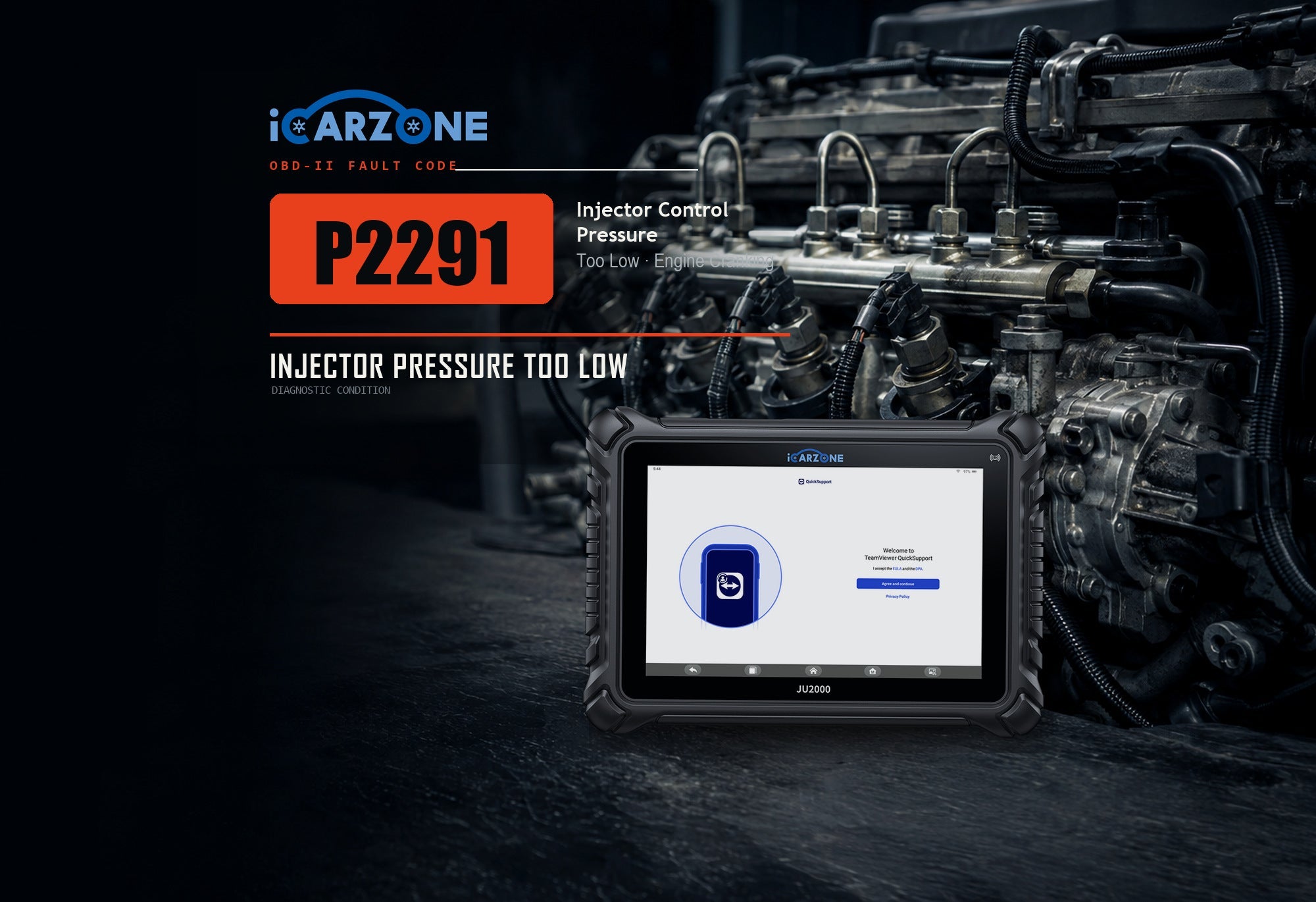 P2291 Injector Control Pressure Low During Cranking diagnostic illustration