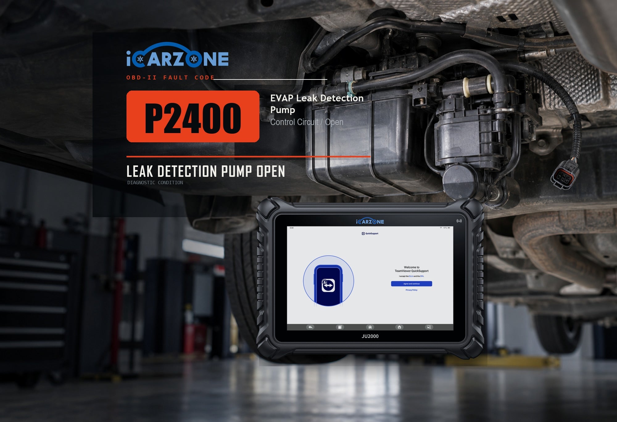 P2400 EVAP Leak Detection Pump Circuit Diagnosis diagnostic illustration