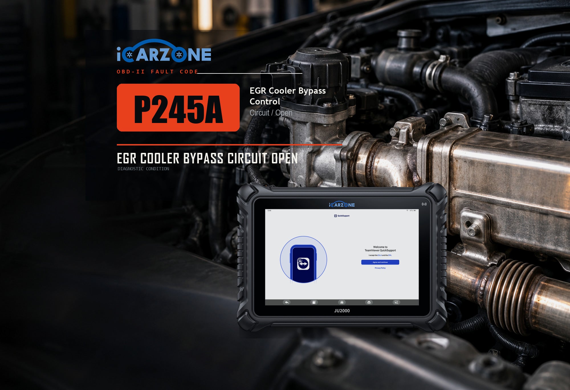 P245A EGR cooler bypass control circuit diagnostic illustration