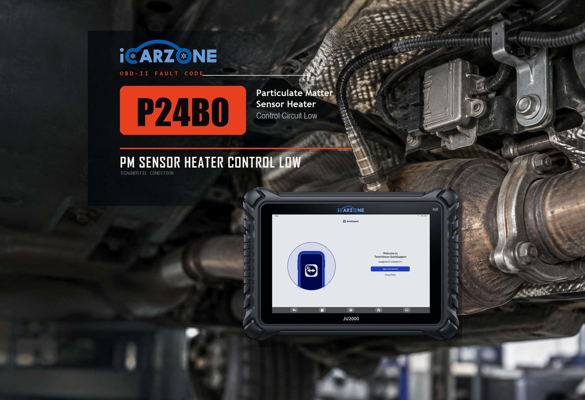 P24B0 Particulate Matter Sensor Circuit Low Voltage diagnostic illustration