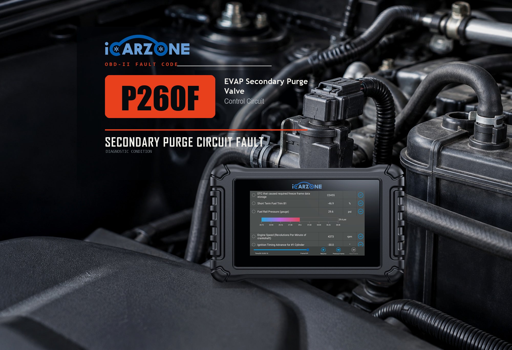P260F secondary EVAP purge valve circuit diagnostic illustration