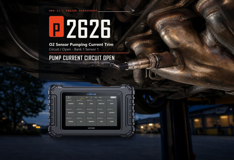 P2626 Code: O2 Sensor Pumping Current Trim Circuit/Open