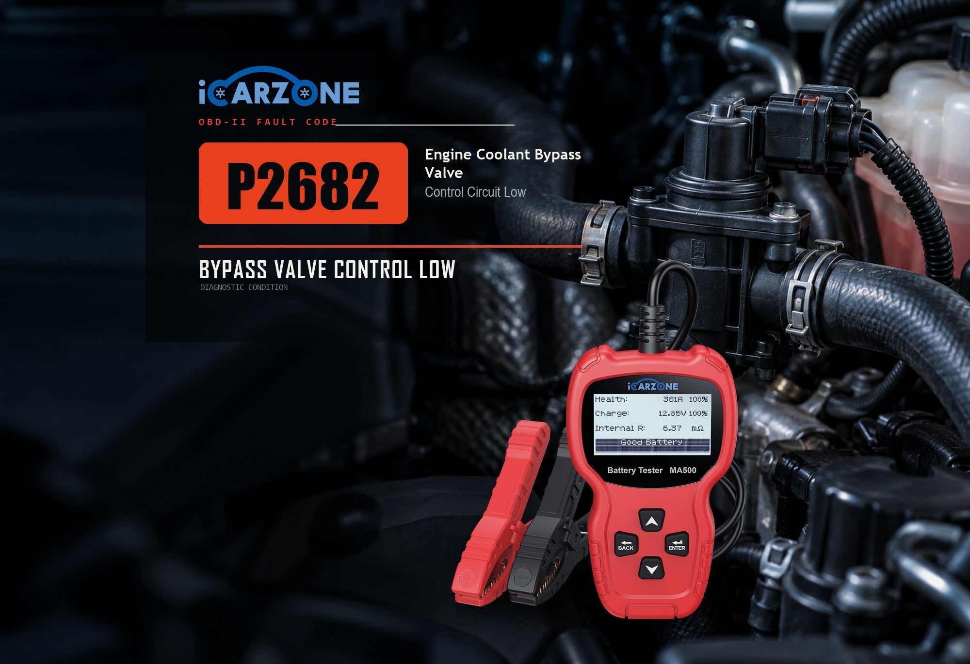 P2682 Engine Coolant Bypass Valve Control Circuit Low diagnostic illustration