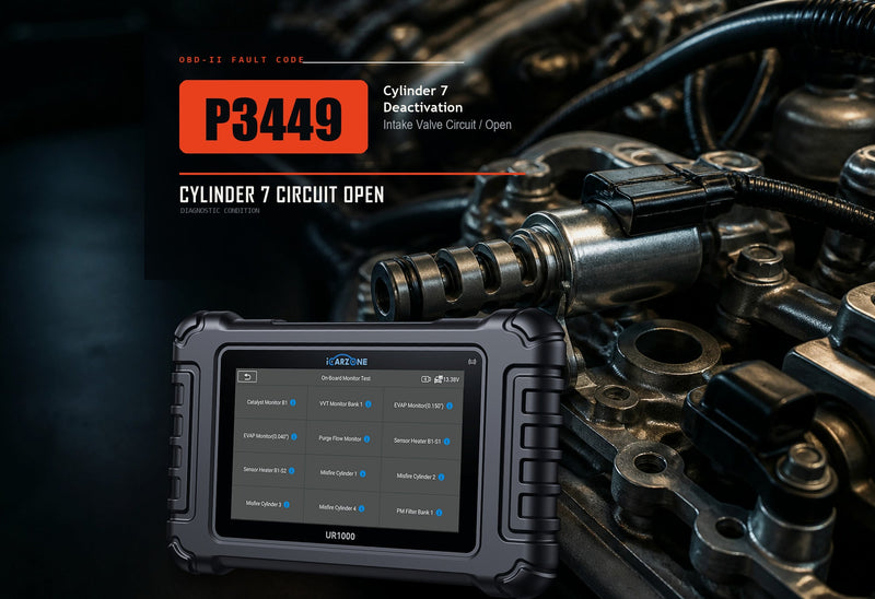 P3449 Code: Cylinder 7 Intake Valve Control Circuit/Open
