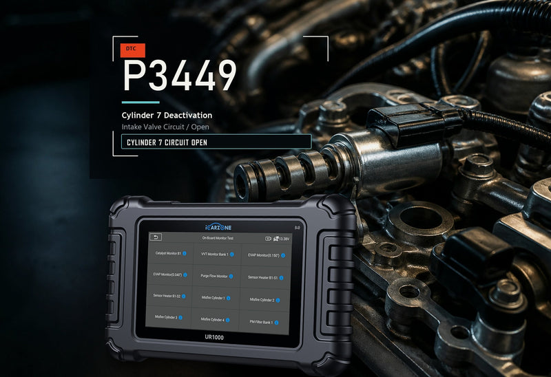 P3449 Code: Cylinder 7 Intake Valve Control Circuit/Open