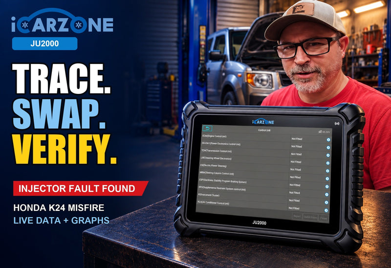 iCARZONE JU2000 Review: Honda Element Misfire Diagnosis