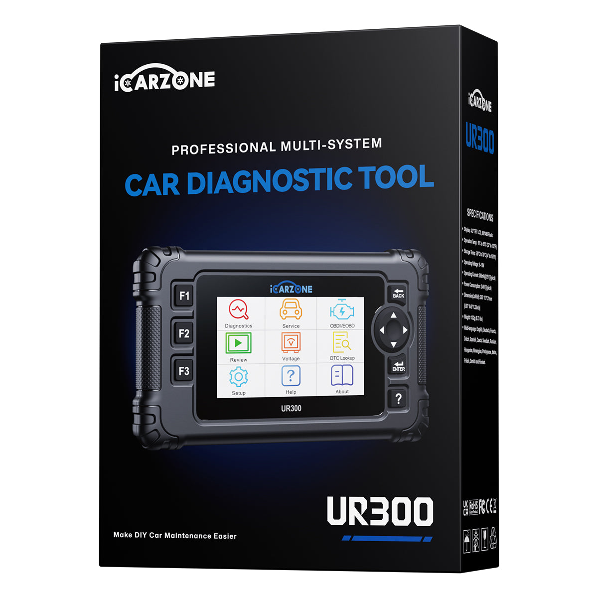 iCARZONE UR300 All-System Bidirectional OBD2 Scanner