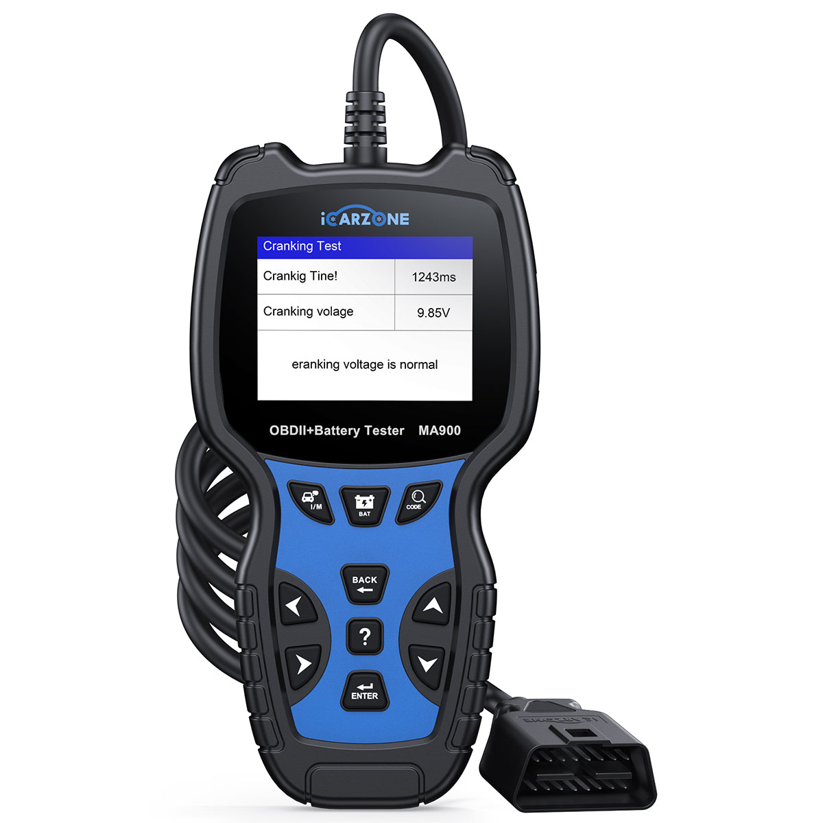 MA900 2-in-1 OBD2 Diagnostic Scanner & 12V/24V Battery Tester