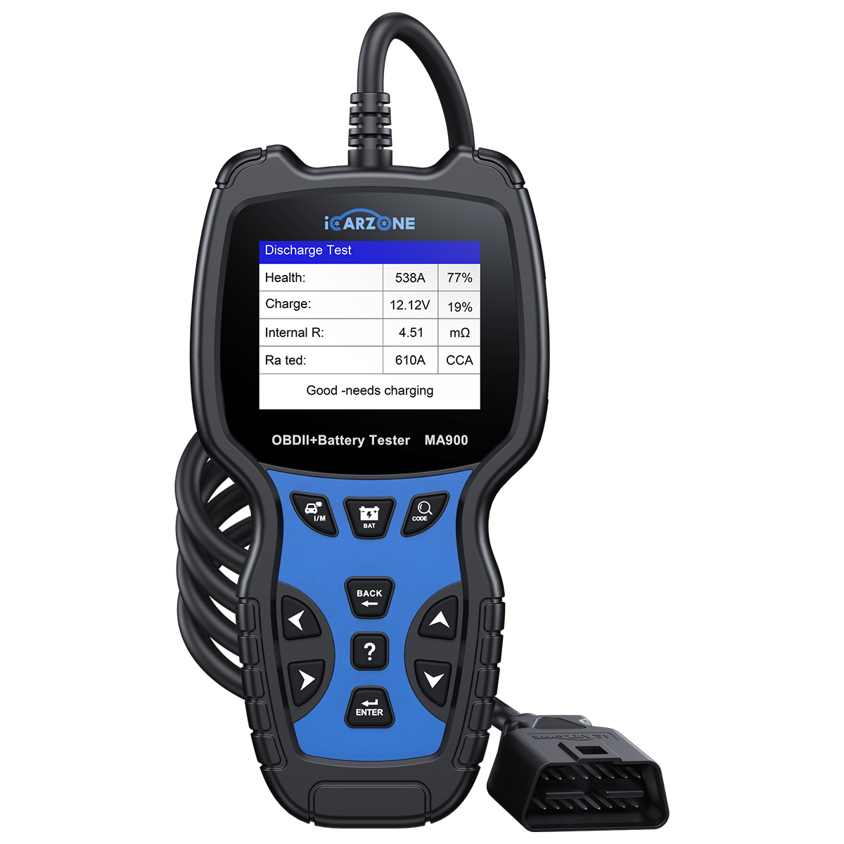 MA900 2-in-1 OBD2 Diagnostic Scanner & 12V/24V Battery Tester