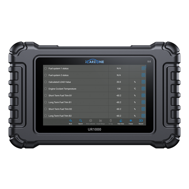 iCARZONE UR1000 diagnostic scanner for preserving P2160 fault evidence